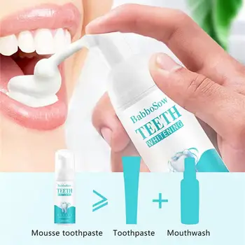 Мусс для чистки зубов Зубная паста для полоскания рта Свежее Дыхание Удаление пятен на зубах Осветляющее Отбеливание Отбеливающий Уход за гигиеной полости рта