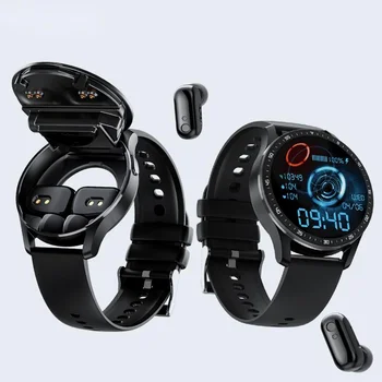 2023 Новая Гарнитура X7 Smart Watch TWS 2 В 1 Беспроводная Bluetooth Двойная Гарнитура Вызов Здоровье Кровяное давление Спорт Музыка Умные Часы Горячие